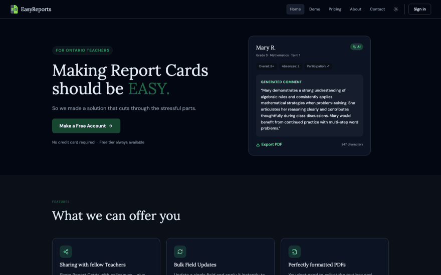 EasyReports screenshot